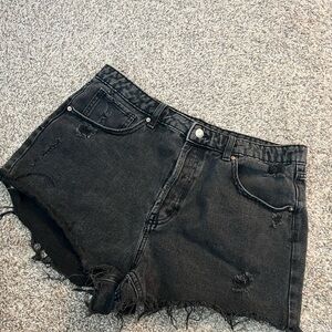 Wild Fable Black Distressed Jean Shorts